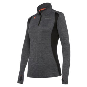 Greta Fohen T-shirt 1/4 Zip Woman Antracit Meleret